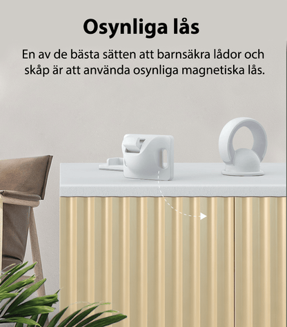 Magnetiskt Låd- och skåplås 4 st.