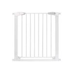 Vit barngrind i metall för dörröppningar och trappor – säkerhetsgrind med tryckmontering