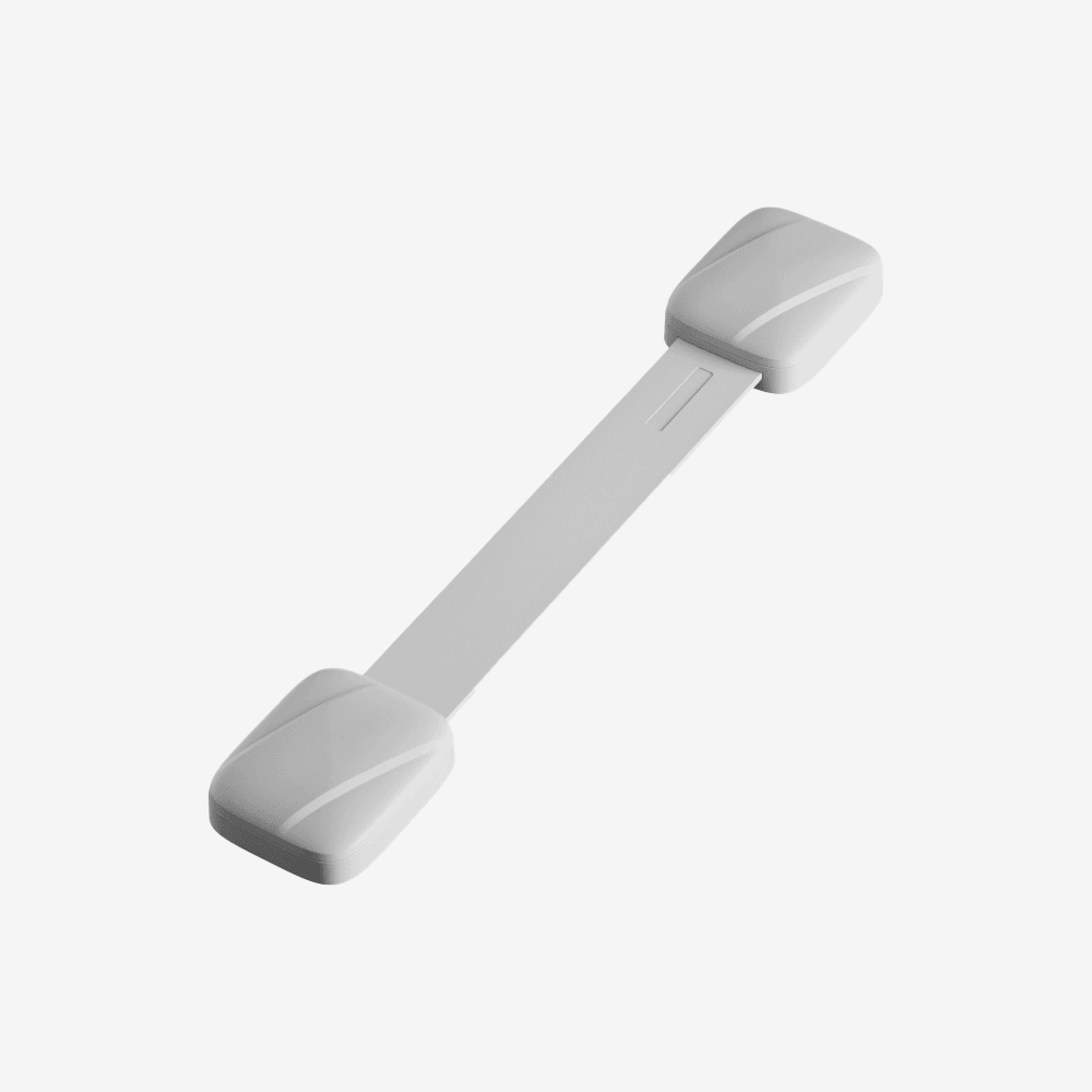 Vitt barnlås för skåp och lådor – flexibel säkerhetsspärr för hemmet