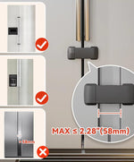 Barnlås för dubbeldörrat kylskåp – passar dörrspringor upp till 58 mm.