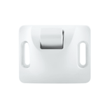 Vitt magnetlås för barnsäkra skåp – kompakt låsmekanism för dold montering.