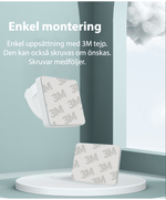 Enkel montering av magnetiskt barnlås med 3M-tejp – kan även skruvas fast, skruvar ingår.